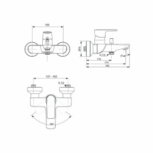 Baterie cada Ideal Standard Connect Air - Img 2