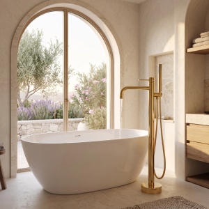 Baterie cada pentru podea Rea Lungo Diamond Gold - Img 2