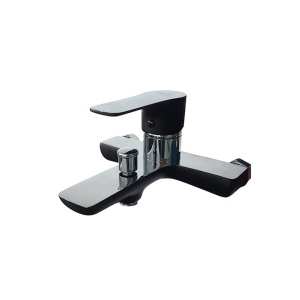 Baterie Cada PRO HUDSON 4529BL-P Montaj Pe Perete, Finisaj Negru / Crom, Dus De Mana Inclus - Img 1