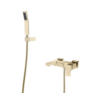 Baterie de cadă cu 2 funcții, cu montaj pe perete, auriu, WS-02231G