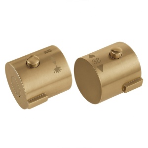 Baterie de dus cu termostat si dus tip ploaie T151 auriu periat - Img 6