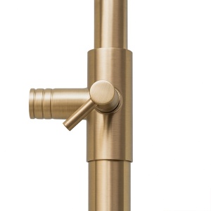 Baterie de dus cu termostat si dus tip ploaie T151 auriu periat - Img 16