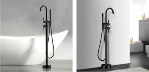 Baterie De Sine Statatoare REA ORTIS NEGRU, Monatj Pe Pardoseala, Inaltime 117.5 Cm, Finisaj Negru Mat - Img 2