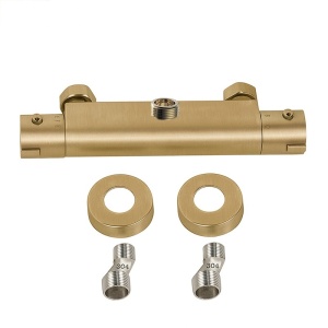 Baterie dus cu termostat si montaj pe perete T203 Gold - Img 12