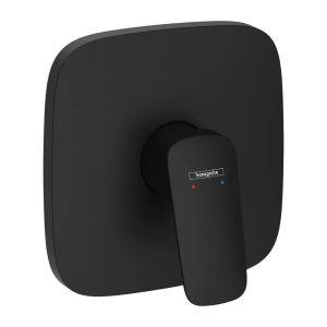 Baterie dus incastrata Hansgrohe Logis negru mat fara corp ingropat