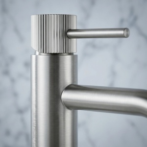 Baterie inalta pentru baie Rea Lungo Stripe Brush Nickel - Img 2