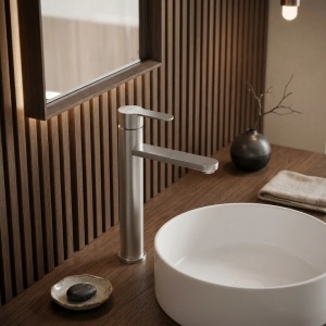 Baterie inalta pentru lavoar Rea Arcos Brush Nickel - Img 5