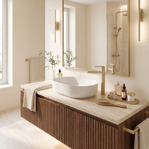 Baterie inalta pentru lavoar Rea Grace Brushed Gold - Img 2
