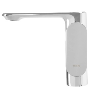 Baterie Lavoar cu Afisaj Led Pentru Temperatura Apei, REA MILS, Montaj Pe Blat, Capat Fix, Monocomanda, Inaltime 15 Cm, Crom - Img 4