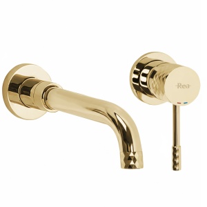 Baterie lavoar incastrata Rea Lungo Diamond Gold + BOX