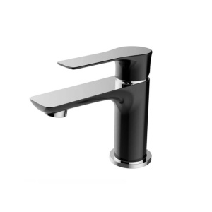 Baterie lavoar PRO HUDSON Low, Montaj pe chiuveta, inaltime 15 cm, finisaj Negru Mat - Img 2