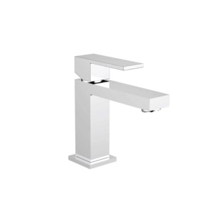 Baterie lavoar PRO QUADRO Crom Low, Montaj pe lavoar, inaltime 18cm, finisaj Crom - Img 1