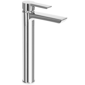 Baterie Lavoar REA ARGUS CHROME HIGH, Montaj Pe Blat, Capat Fix, Monocomanda, Inaltime 28.5 Cm, Culoare Crom, Finisaj Lucios - Img 1