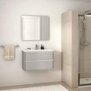 Baterie lavoar tip Grande Ideal Standard Connect Air argintiu Silver Storm cu ventil metalic - Img 4