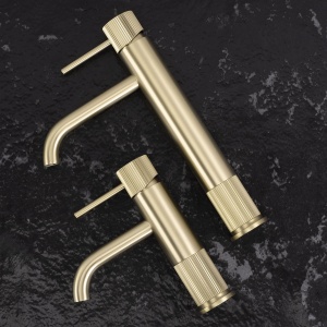 Baterie pentru baie Rea Lungo Stripe Brush Gold Low - Img 3