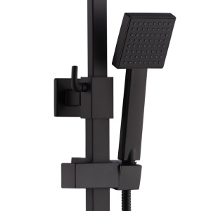Baterie pentru dus neagra cu termostat si cu efect de ploaie T153B-BL - Img 4
