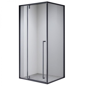 Cabina de dus BS12B Dreptunghiulara , Design Modern 110x80cm, Culoare Negru - Img 1