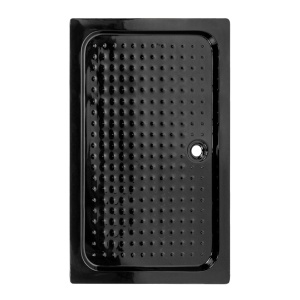 Cabina de dus dreptunghiulara cu rame cromate si cadita neagra antialunecare KZ103A-SXL03C 100 x 80 cm - Img 15