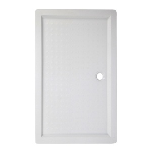 Cabina de dus dreptunghiulara cu rame negre si cadita alba slim KZ103B-SXL03D 110 x 80 cm - Img 10
