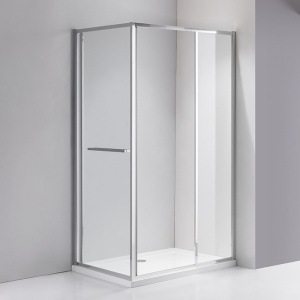 Cabina de dus dreptunghiulara din sticla securizata cu rame cromate Kira 100 x 80 cm - Img 4