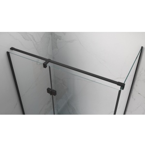 Cabina de dus dreptunghiulara din sticla securizata cu rame negre KZ03A 100 x 90 cm - Img 8
