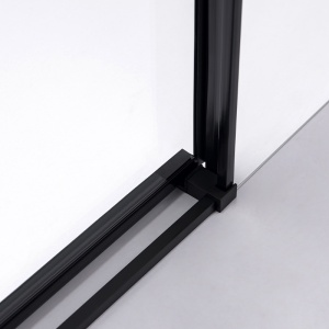 Cabina de dus dreptunghiulara din sticla securizata si rame negre Nova 120 x 80 cm - Img 12