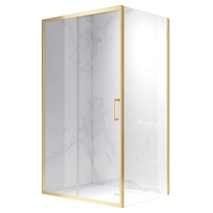 Cabina de dus dreptunghiulara KZ103C auriu periat 120 x 80 x 195 cm sticla 6 mm