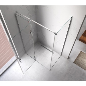 Cabina de dus dreptunghiulara sticla securizata rama crom KZ03D 120 x 100 cm - Img 16