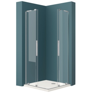 Cabina de dus glisanta Veldman Dakota Duo crom 80 x 90 cm sticla 8 mm - Img 2
