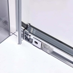 Cabina de dus KZ103B Dreptunghiulara 110x80xm, Crom+Cadita de dus SXL03B, Culoarea Negru - Img 9