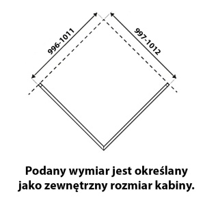 Cabina de dus patrata cu cadita KZ01D ST06A crom negru 100 x 100 cm sticla 6 mm - Img 6