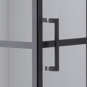 Cabina de dus patrata cu rama neagra si sticla transparenta BS10A 80 x 80 cm - Img 15
