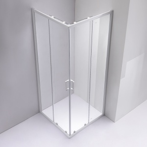 Cabina de dus patrata cu rame albe si cadita alba antialunecare KZ93B-SXL02B 90 x 90 cm - Img 7
