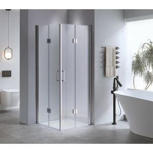 Cabina de dus patrata din sticla securizata 6 mm si rame cromate KZ1290B 90 x 90 cm - Img 7