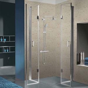 Cabina de dus patrata din sticla securizata 6 mm si rame cromate KZ1290B 90 x 90 cm - Img 17