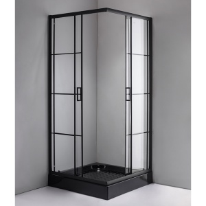 Cabina de dus patrata din sticla securizata cu cadita de dus antialunecare BL32B-SXL02B 90 x 90 cm - Img 5