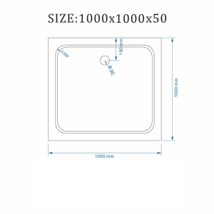 Cabina de dus patrata din sticla securizata cu cadita neagra slim KZ93C/ST06A 100 x 100 cm - Img 16