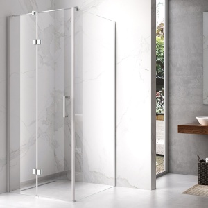 Cabina de dus patrata din sticla securizata si rame cromate ZES-KZ01D 100 x 100 cm - Img 15