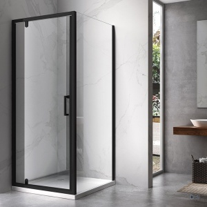 Cabina de dus patrata ZES-KZ04B-BL-80, 80 x 80cm, cu rame negru mat, sticla 6 mm - Img 10