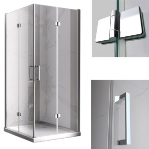 Cabina de dus patrata ZES-KZ08B-80 crom 80 x 80 cm sticla 6 mm - Img 3