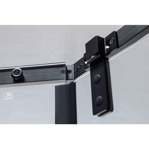 Cabina de dus pentagonala cu rame negre sticla securizata si cadita neagra BS07A/SXL07A 80 x 80 cm - Img 18