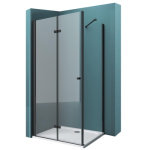 Cabina de dus pliabila Veldman Arizona One 100 x 60 cm, sticla securizata 6 mm, profil negru mat