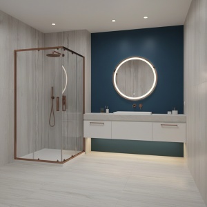 Cabina de dus Rea City 80x100 Brush Copper - Img 3