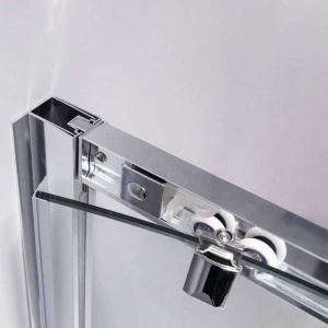 Cabina de dus semicirculara din sticla securizata cu cadita alba slim KZ101B/ST01B 90 x 90 cm - Img 21