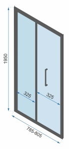 Cabina dus de colt REA Rapid Fold, Dimensiune 80x100cm, Culoare Negru - Img 7