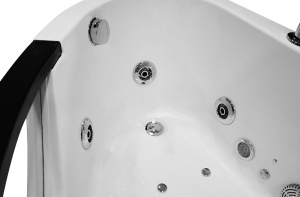 Cada baie cu hidromasa si SPA Black pentru o persoana, montaj dreapta, 169 x 90 x 56 cm - Img 11