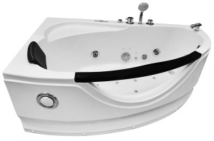 Cada baie cu hidromasa si SPA Black pentru o persoana, montaj stanga, 169 x 90 x 56 cm - Img 7