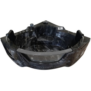 Cada cu hidromasaj de colt pentru 2 persoane MUS-1060 #25 154 x 14 cm, neagra