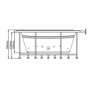Cada cu hidromasaj pentru 2 persoane Della 916 cu masca, incalzitor si Bluetooth – 155 x 155 cm, alb - Img 17