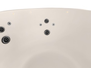 Cada cu hidromasaj rotunda, jacuzzi exterior crem, Pro Viking Spas pentru 5 persoane 234 x 234 x 95 cm - Img 5